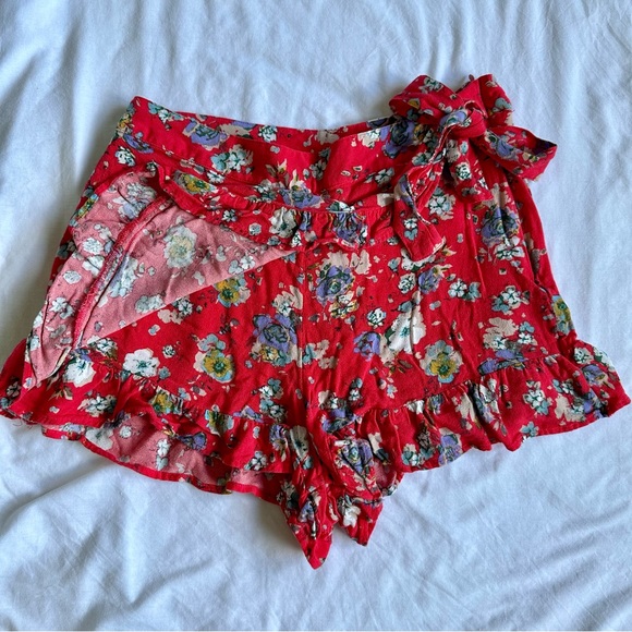 Free People Flirting Fleurs Ruffle mini skort - Picture 5 of 10